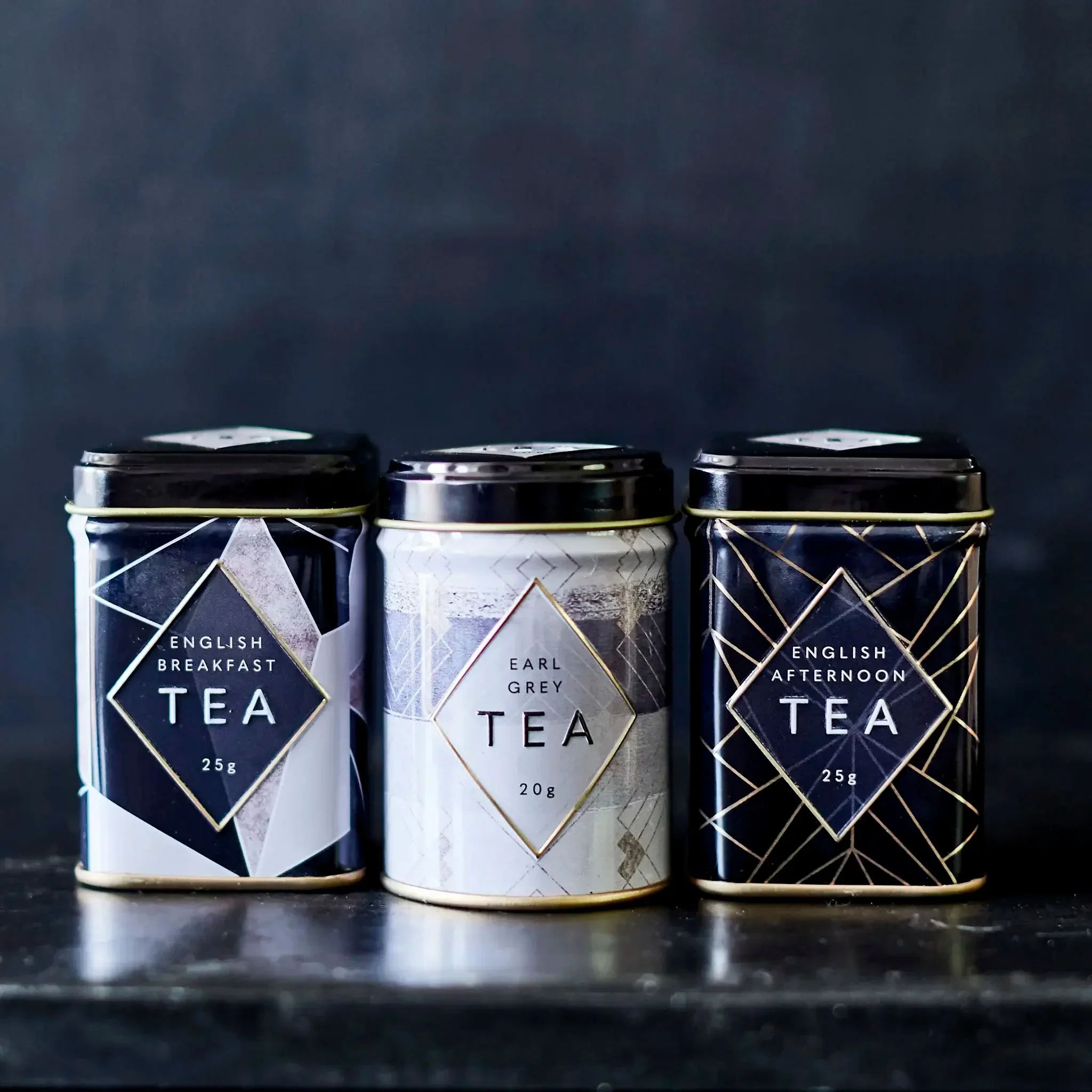 Art Deco Mini Tea Tin Set