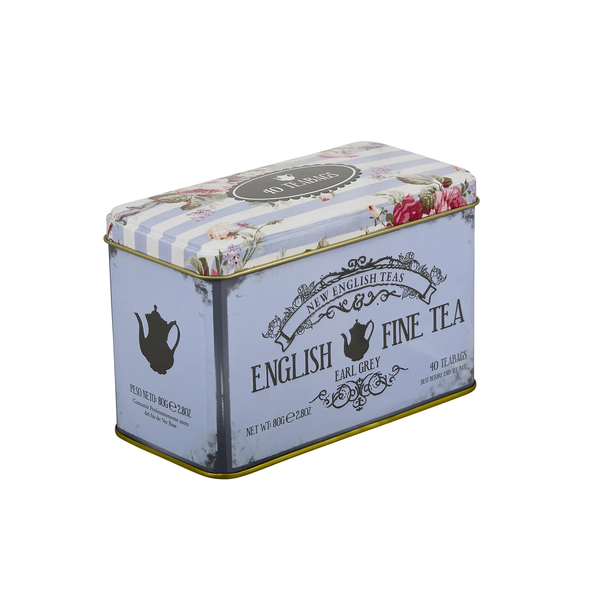 Vintage Floral Classic Tea Tin - Image 3