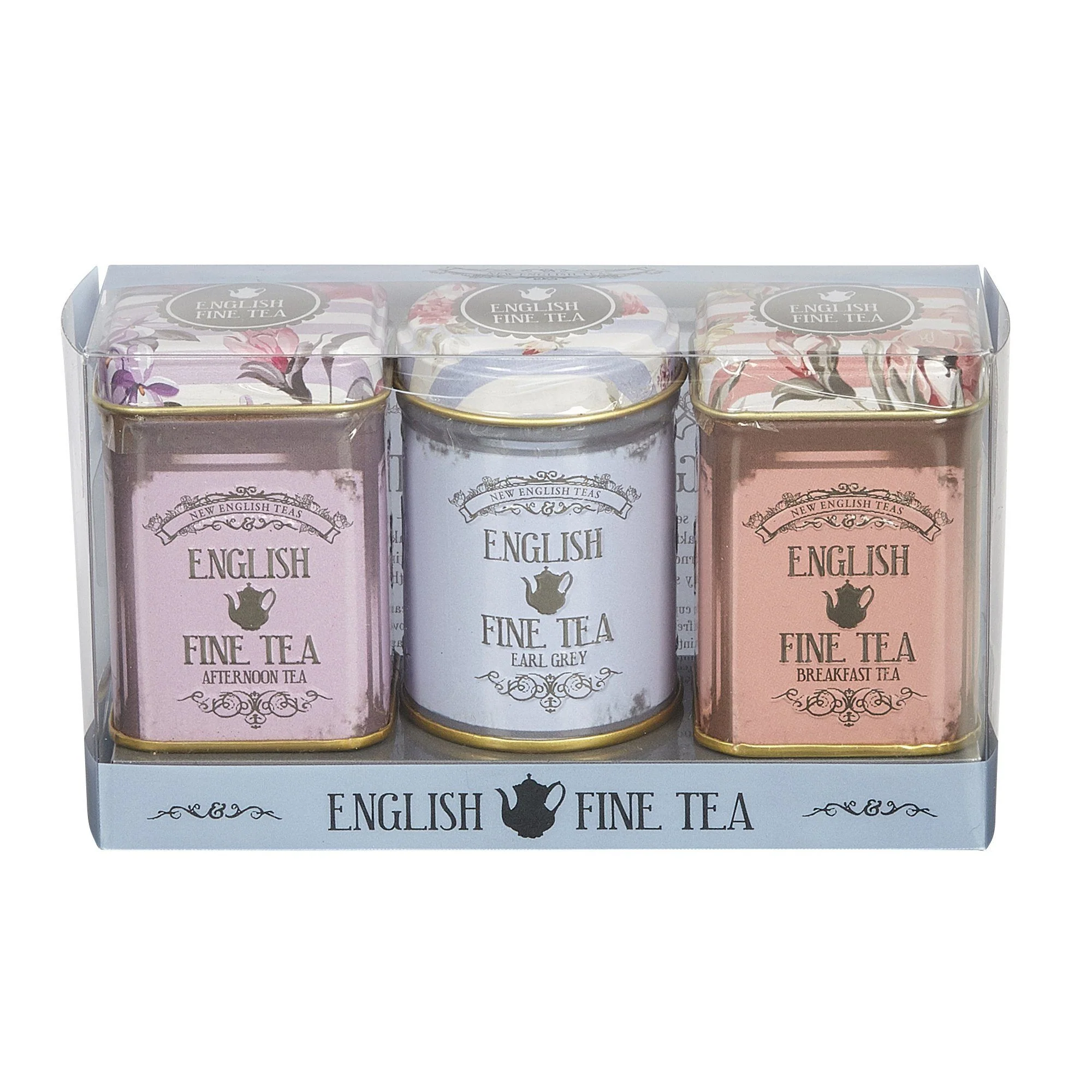 Vintage Floral Mini Tea Tin Set - Image 3