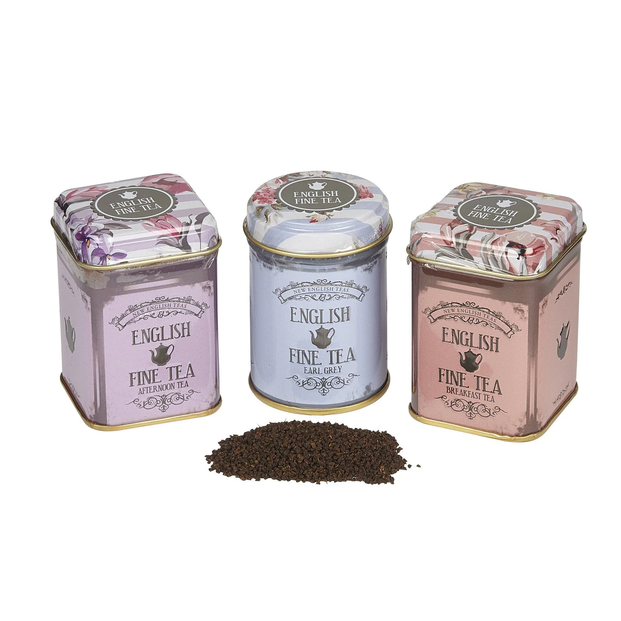 Vintage Floral Mini Tea Tin Set - Image 4